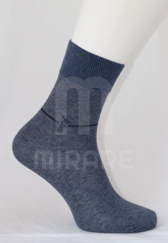 Dámské bavlněné ponožky JEANS - Barva: Tm. modrá, Velikost: 37-38