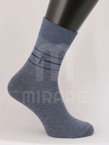 Pánské bavlněné ponožky JEANS - Barva: Tm. modrá, Velikost: 48-50